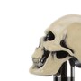 Schuhanzieher mit Knochen Totenkopf - Buchenholz-Stange, Schaufel aus ABS, Griff aus Emailliertem Harz - Handmade in Italy