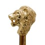 Schuhanzieher mit L�we und Perlbraun Stange - PMMA-Stange, Schaufel aus ABS, Goldfarben Emaillierter Griff aus Harz - Handmade in Italy