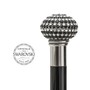 Schuhanzieher mit Luxus-Knauf mit Swarovski�-Kristallen - Buchenholz-Stange, Schaufel aus ABS, Griff mit Swarovski�-Kristallen - Handmade in Italy