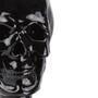 Schuhanzieher mit Schwarzen Totenkopf - Buchenholz-Stange, Schaufel aus ABS, Griff aus Emailliertem Harz - Handmade in Italy