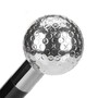 Schuhanzieher mit Silber Golfball - Buchenholz-Stange, Schaufel aus ABS, Silberfarben Emaillierter Griff aus Harz - Handmade in Italy