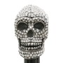 Schuhanzieher mit Swarovski� Totenkopf - Buchenholz-Stange, Schaufel aus ABS, Griff mit Swarovski�-Kristallen - Handmade in Italy