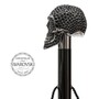 Schuhanzieher mit Swarovski� Totenkopf - Buchenholz-Stange, Schaufel aus ABS, Griff mit Swarovski�-Kristallen - Handmade in Italy