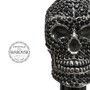 Schuhanzieher mit Swarovski� Totenkopf - Buchenholz-Stange, Schaufel aus ABS, Griff mit Swarovski�-Kristallen - Handmade in Italy