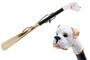 Schuhanzieher mit Wei�er Boxer - Buchenholz-Stange, Schaufel aus ABS, Griff aus Emailliertem Messing - Handmade in Italy