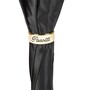 Schwarzer Regenschirm mit Punktemuster, Doppelgewebe f�r Damen - Handmade in Italy