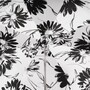 Schwarzer und Wei�er Regenschirm mit Sonnenblumen, Doppelgewebe f�r Damen - Manuelle �ffnung - 100% Polyester - Griff aus Acetat - Handmade in Italy