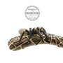 Spazierstock Tarantel mit Swarovski-Kristalle - Stock aus Buchenholz, Messingzwinge mit Gummiende, Griff aus Emailliertem Messing - Handmade in Italy