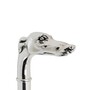 Spazierstock f�r Herren mit Silberwindhund - Handmade in Italy