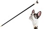 Spazierstock mit Franz�sische Bulldogge - Stock aus Buchenholz, Messingzwinge mit Gummiende, Griff aus Emailliertem Messing - Handmade in Italy