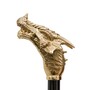 Spazierstock mit Goldener Drachen - Handmade in Italy