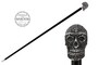 Spazierstock mit Schwarzen Swarovski� Totenkopf Griff - Spazierstock mit Schwarzen Swarovski� Totenkopf Griff - Handmade in Italy
