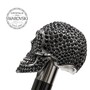 Spazierstock mit Schwarzen Swarovski� Totenkopf Griff - Spazierstock mit Schwarzen Swarovski� Totenkopf Griff - Handmade in Italy