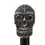 Spazierstock mit Schwarzen Swarovski� Totenkopf Griff - Spazierstock mit Schwarzen Swarovski� Totenkopf Griff - Handmade in Italy