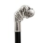 Spazierstock mit Silberner Bulldog - Handmade in Italy