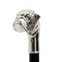 Spazierstock mit Silberner Bulldog - Handmade in Italy