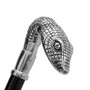 Spazierstock mit Silberschlange - Handmade in Italy