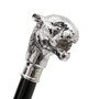 Spazierstock mit Silbertiger - Handmade in Italy