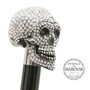 Spazierstock mit Swarovski� Totenkopf Griff - Spazierstock mit Swarovski� Totenkopf Griff - Handmade in Italy