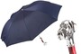 Taschenschirm Herren 64 Pto CN3 W27PR - Faltbarer Regenschirm mit Punktemuster und Silber Labrador - Handmade in Italy
