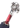 Taschenschirm Herren 64 Pto CN3 W27PR - Faltbarer Regenschirm mit Punktemuster und Silber Labrador - Handmade in Italy