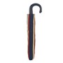Taschenschirm Herren Faltbarer Gestreift Regenschirm mit Ledergriff - Handmade in Italy