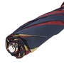 Taschenschirm Herren Faltbarer Gestreift Regenschirm mit Ledergriff - Handmade in Italy