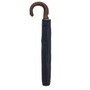 Taschenschirm Herren Faltbarer Regenschirm Braun und Blau mit Strau�enleder - Handmade in Italy