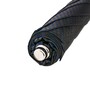Taschenschirm Herren Faltbarer Regenschirm Braun und Blau mit Strau�enleder - Handmade in Italy
