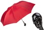 Taschenschirm Herren Faltbarer Regenschirm mit Schwarzer Sch�del - Handmade in Italy