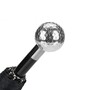 Taschenschirm Herren Faltbarer Regenschirm mit Silber Golfball - Handmade in Italy