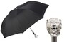 Taschenschirm Herren Faltbarer Regenschirm mit Silberner L�we - Handmade in Italy
