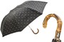 Taschenschirm Herren Klassisch Faltbarer Regenschirm mit Bambusgriff - Handmade in Italy
