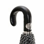Taschenschirm Herren Pie de Poule mit Ledergriff - Handmade in Italy