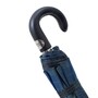 Taschenschirm Herren Tartan Faltbarer Regenschirm mit Ledergriff - Handmade in Italy