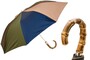 Taschenschirm Herren Winter Regenbogenschirm mit Bambusgriff - Handmade in Italy