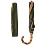 Taschenschirm Herren Winter Regenbogenschirm mit Bambusgriff - Handmade in Italy