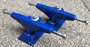 V-Skateboard Achsen Set Blau 7.5 inch - Lagerware mit leichten Kratzern