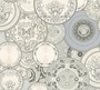 Versace Designer Barock Vliestapete 349013 Les Etoiles de la Mer 2 Grau / Silber / Wei� - Design Tapete - Hochwertige Qualit�t