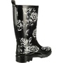 BECK Damen Gummistiefel Stiefel Regenstiefel Black Roses Schwarz