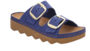 Rohde Damen Foggia Pantoletten Hausschuhe Cloqs Sandalette Sandale 6222 Blau