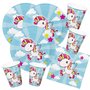 52-teiliges Party Deko Set Einhorn Unicorn Rainbow - f�r 16 Personen