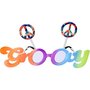 Spa� Sonnen Brille 70er 70s Peace Groovy