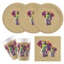 52-teiliges Elephant �KO Party Set, kompostierbar