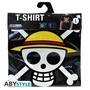 ONE PIECE Herren T-Shirt: Skull with Map Strohhut schwarz
