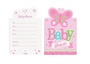 8 Einladungskarten Welcome Little One - Girl mit Umschl�gen 15,8 x 10,8 cm