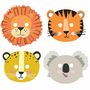 Amscan 9909362 - Get Wild 8 Masken aus Papier 