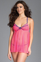 Be Wicked - Damen Dessous-Sheer Mesh Babydoll, Gr. XL-XXL