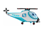 Polizei Hubschrauber gro� - Folienballon - 46 cm 