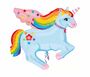 Einhorn mit Fl�geln - Hellblau - Folienballon - 68 cm 